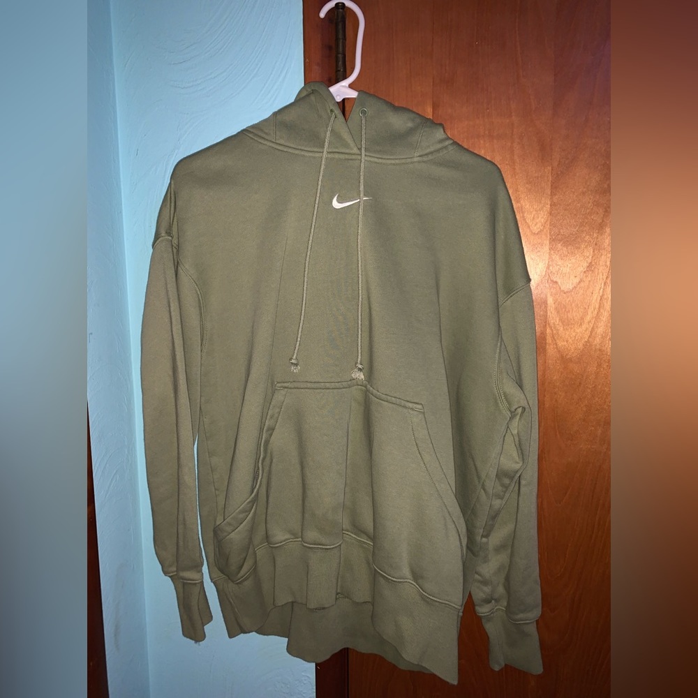 Olive “Sail” Nike Hoodie - “oversized fit”